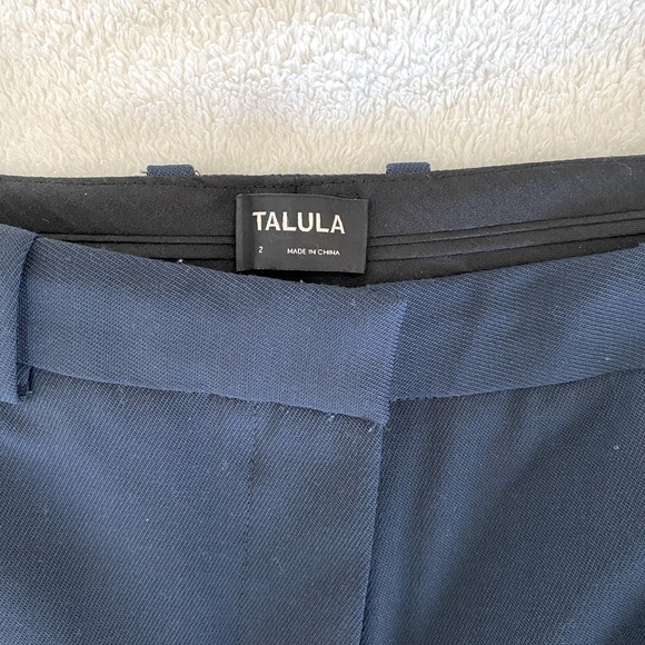 Aritzia Talula Fume Trousers in Dark Navy - Picture 4 of 5
